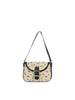 Cherry Print Canvas Front Flap Shoulder Bag