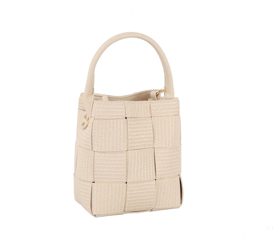 Woven Petite Bucket Bag