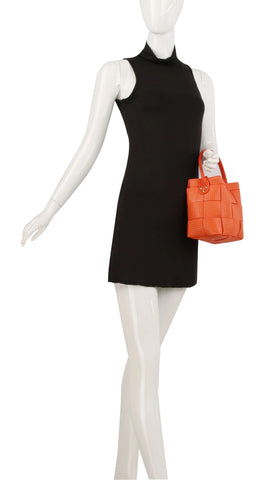 Woven Petite Bucket Bag