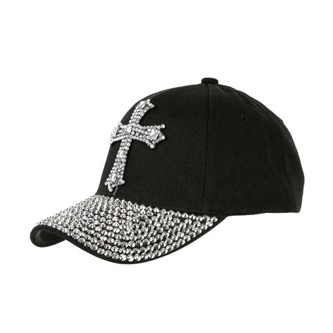 Rhinestone Cross Fashion Baseball Hat