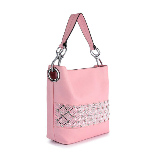 Rhinestone Bling Fashion Hobo Handbag