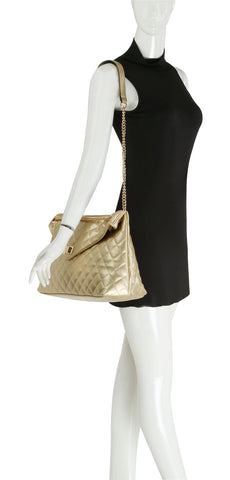 Oversized Quilted Tote Travel Bag