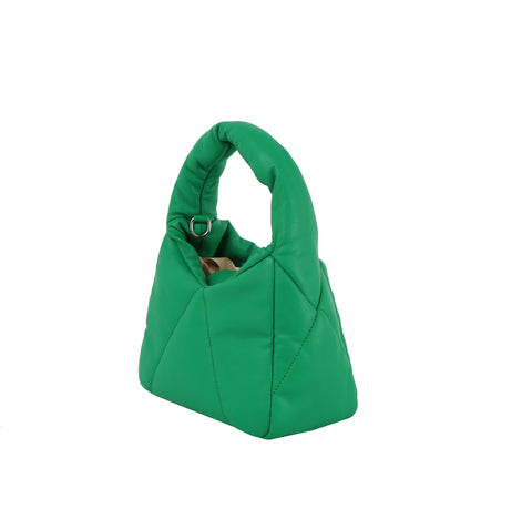 Quilted Nylon Puffer Hobo Handbag