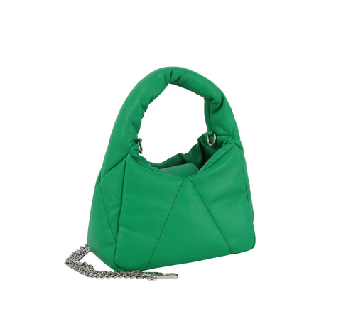 Quilted Nylon Puffer Hobo Handbag