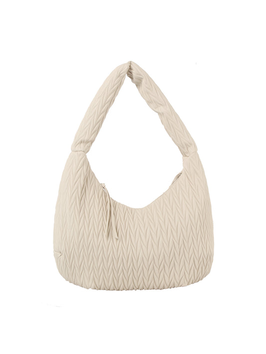 Embossed Classic Hobo Handbag