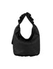 Scrunchy Handle Soft Leather Tote Bag
