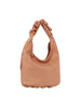 Scrunchy Handle Soft Leather Tote Bag