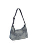 Rhinestone Denim Hobo Handbag