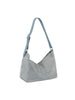 Rhinestone Denim Hobo Handbag