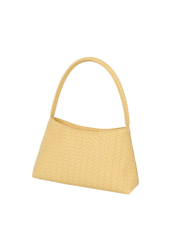 Woven Design Structured Shoulder Bag