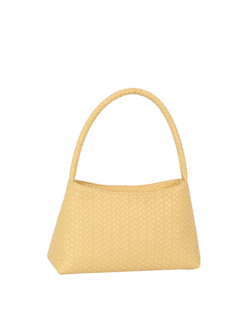 Woven Design Structured Shoulder Bag