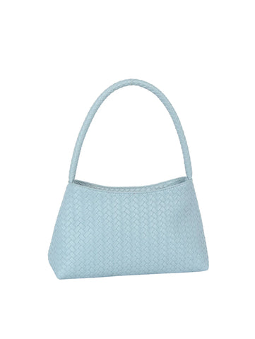 Woven Design Structured Shoulder Bag