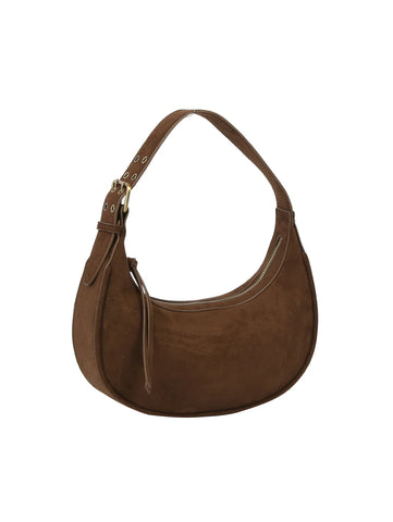 Buckle Accented Petite Hobo Handbag