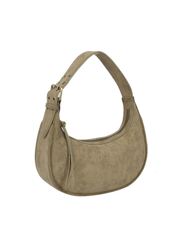 Buckle Accented Petite Hobo Handbag