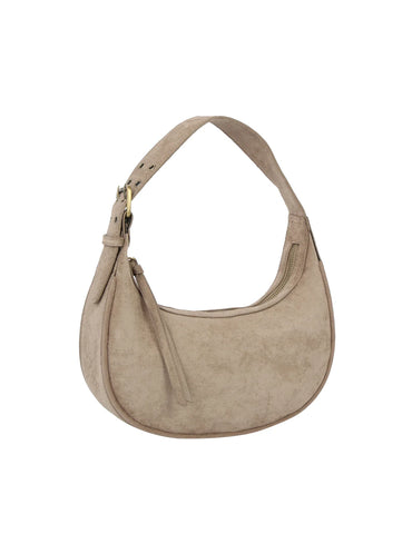 Buckle Accented Petite Hobo Handbag