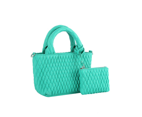 Two Piece Mini Quilted Tote Set