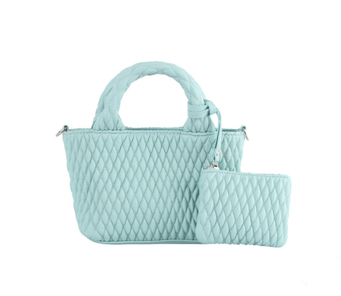 Two Piece Mini Quilted Tote Set