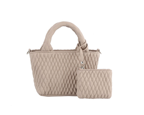 Two Piece Mini Quilted Tote Set