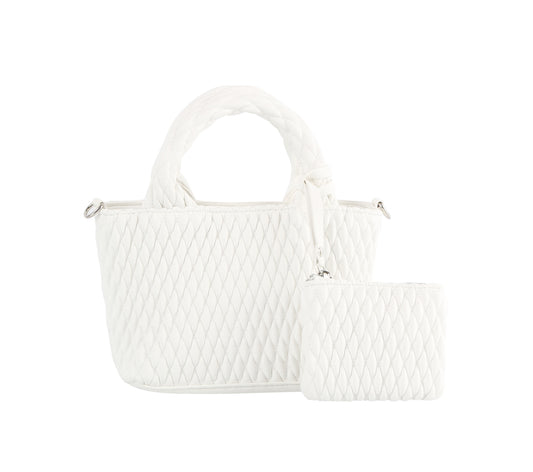 Two Piece Mini Quilted Tote Set