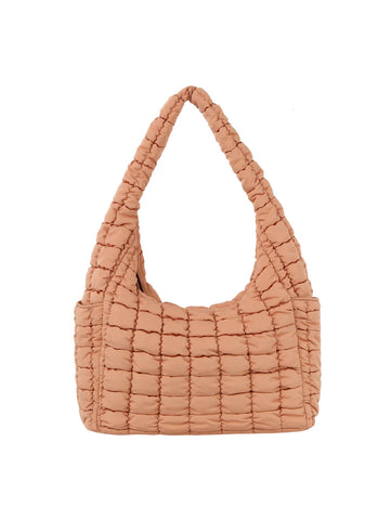 Quilted Puffer Desing Hobo Handbag