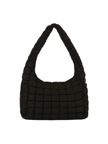 Quilted Puffer Desing Hobo Handbag