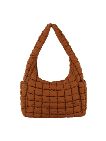 Quilted Puffer Desing Hobo Handbag