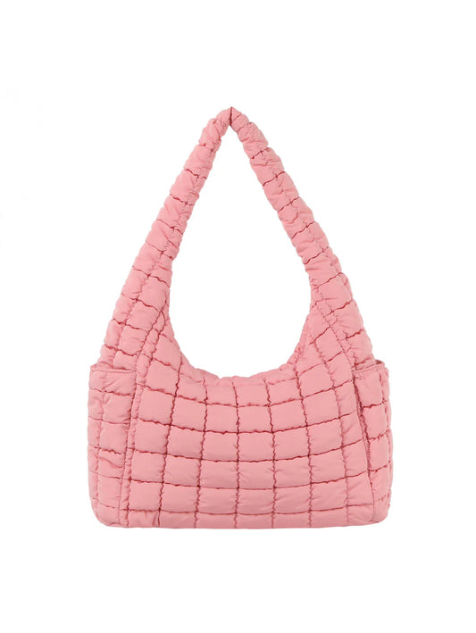 Quilted Puffer Desing Hobo Handbag