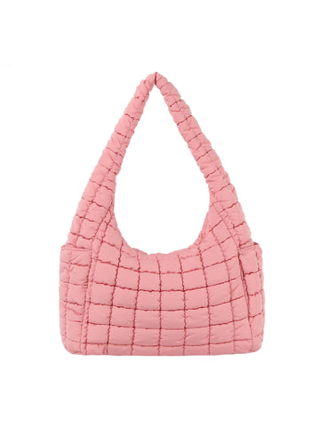 Quilted Puffer Desing Hobo Handbag