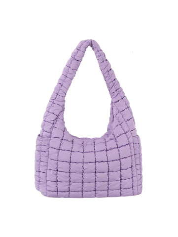 Quilted Puffer Desing Hobo Handbag