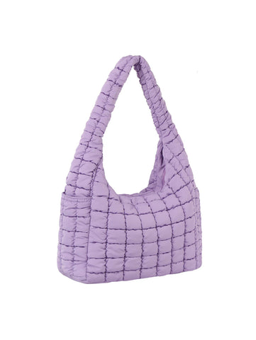 Quilted Puffer Desing Hobo Handbag