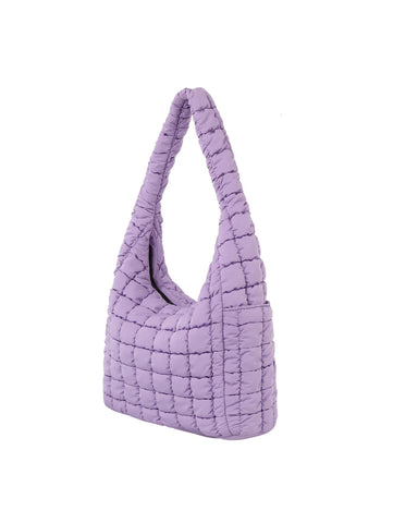 Quilted Puffer Desing Hobo Handbag