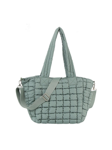 Quilted Puffer Design Tote Handbag