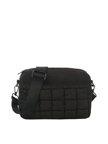 Quilted Puffer Front Pocket Crossbody Bag