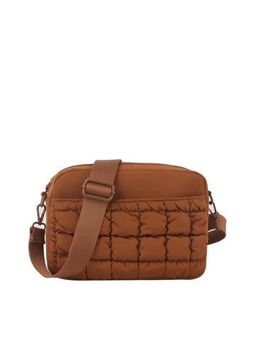 Quilted Puffer Front Pocket Crossbody Bag