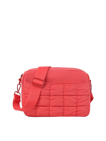 Quilted Puffer Front Pocket Crossbody Bag