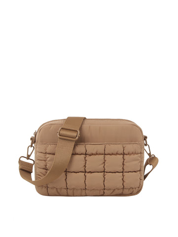 Quilted Puffer Front Pocket Crossbody Bag