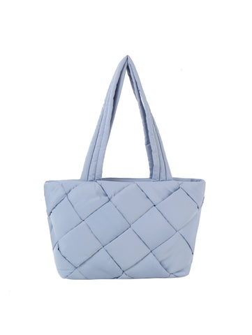 Quilted Puffer Style Tote Handbag