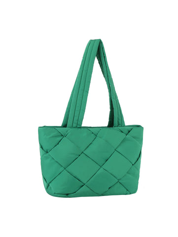 Quilted Puffer Style Tote Handbag