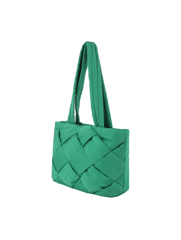 Quilted Puffer Style Tote Handbag