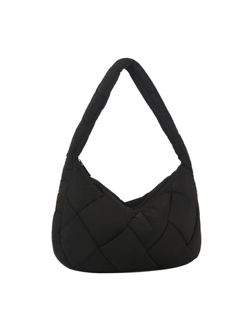 Quilted Puffer Style Hobo Handbag