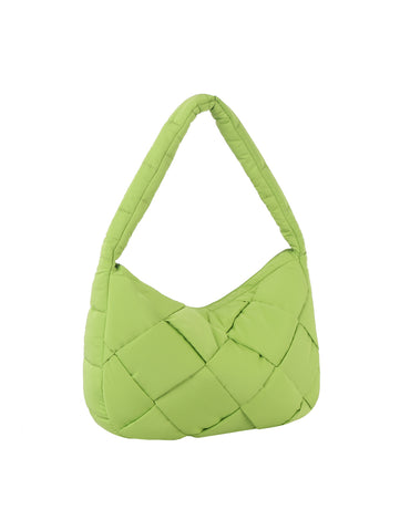 Quilted Puffer Style Hobo Handbag