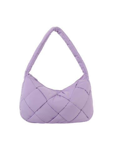 Quilted Puffer Style Hobo Handbag