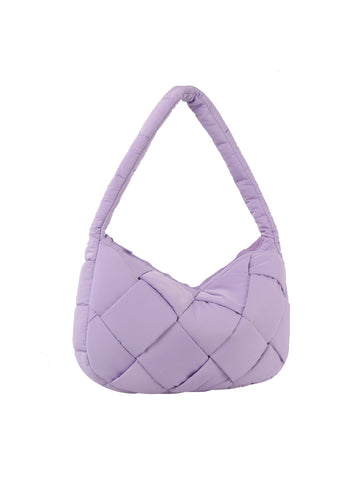 Quilted Puffer Style Hobo Handbag