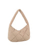 Quilted Puffer Style Hobo Handbag