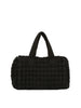 Puffy Grid Quilted Duffel Bag