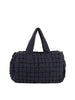 Puffy Grid Quilted Duffel Bag
