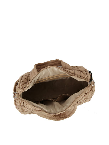 Puffy Grid Quilted Duffel Bag