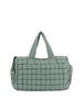 Puffy Grid Quilted Duffel Bag