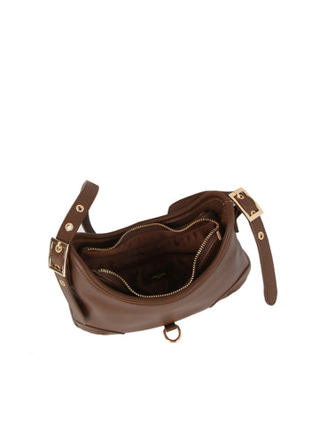 Classic Clip Front Crescent Shoulder Bag