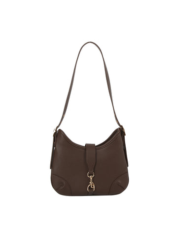 Classic Clip Front Crescent Shoulder Bag